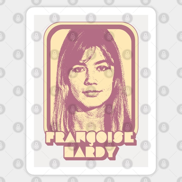 Francoise Hardy / Retro Francophile Design Sticker by DankFutura